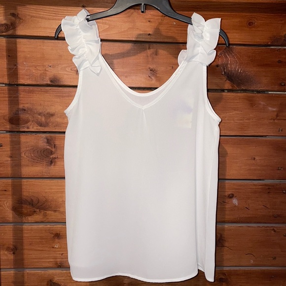 ee:some Tops - White Tank Top